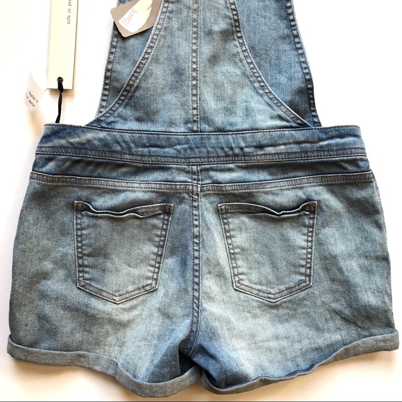 Forever 21 Denim Overalls Shorts Jeans One Piece - Picture 9 of 16